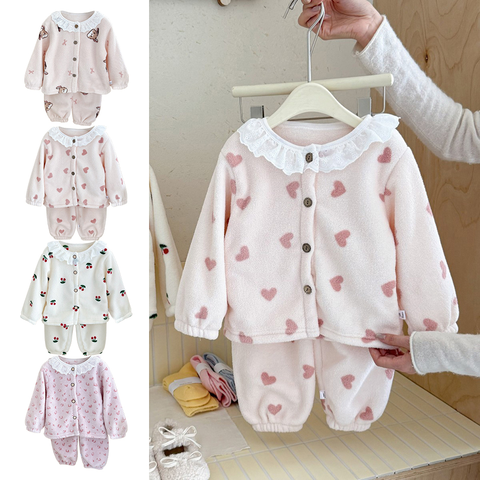 Winter Clothing List - Boys Girls Fleece Pajama Set Kids