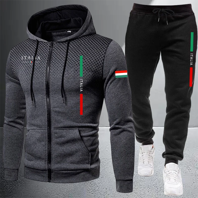 Men's Tracksuit Casual Zip Hoo - огляд і ціна Winter Clothing