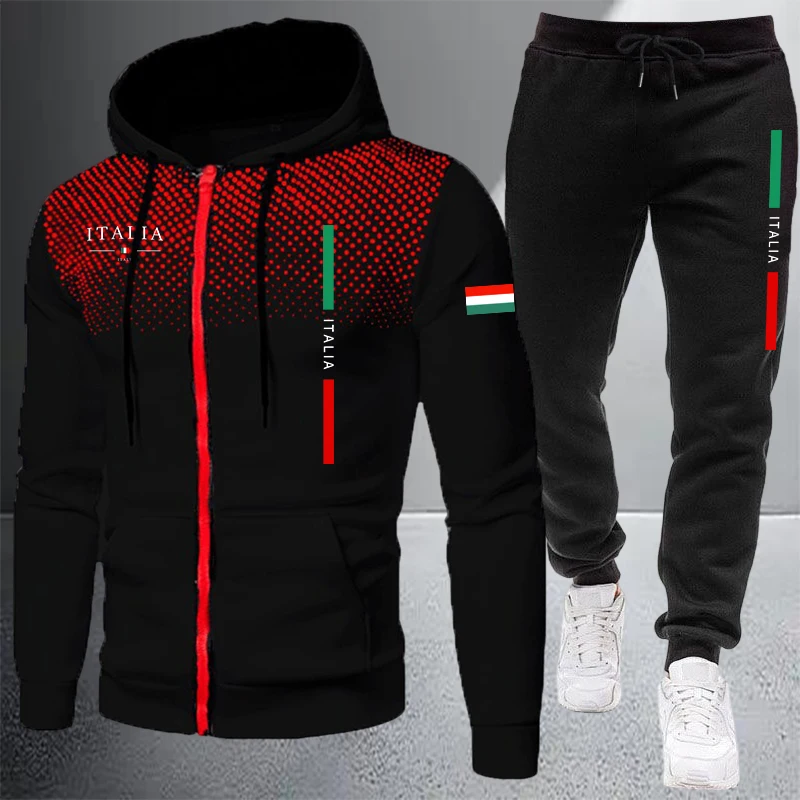 Men's Tracksuit Casual Zip Hoo - огляд і ціна Winter Clothing