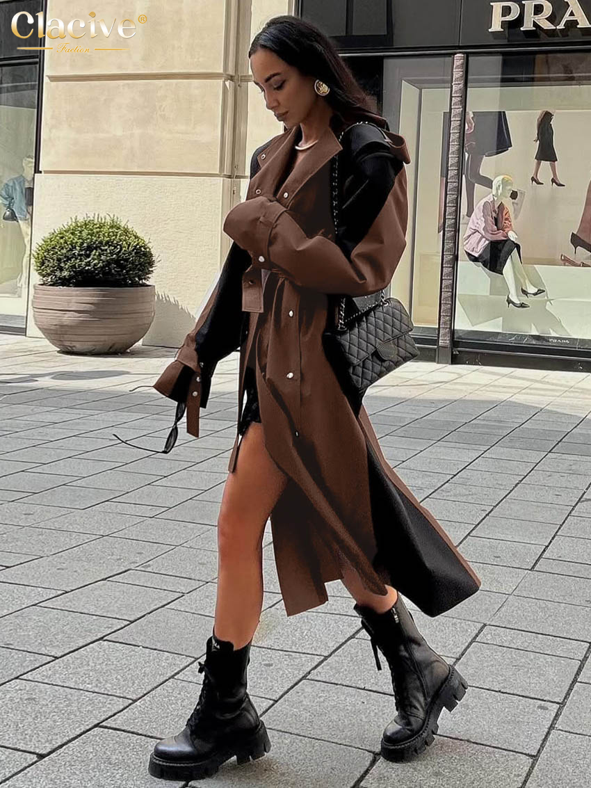Clacive Fashion Loose Brown Co - огляд і ціна Winter Clothing Line