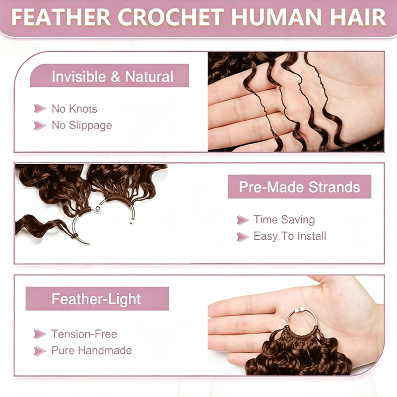 Deep Wave Feather Crochet Huma - огляд і ціна Winter Clothing Bundle