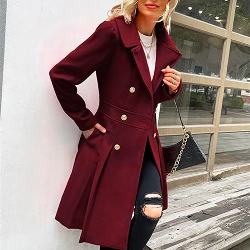 Winter Woolen Women's Trench C - огляд і ціна Winter Clothing Line