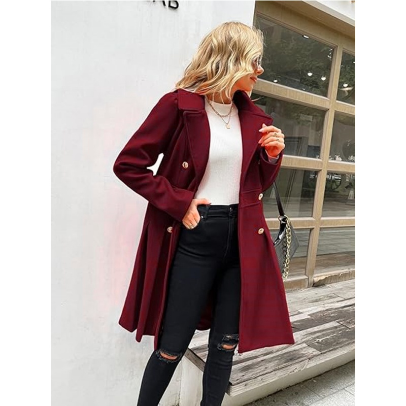 Winter Woolen Women's Trench C - огляд і ціна Winter Clothing Line